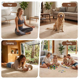 Beige foldable tatami floor mat 150 x 200cm view 10