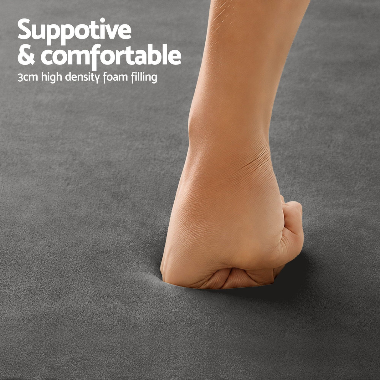 Grey foldable tatami floor mat 150 x 200cm view 5