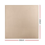 Beige foldable tatami floor mat 200 x 200cm view 3