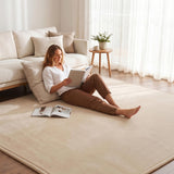 Beige foldable tatami floor mat 200 x 200cm view 11