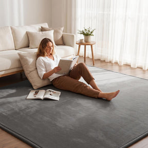 Grey foldable tatami floor mat 200 x 200cm view 1