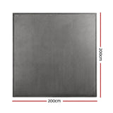 Grey foldable tatami floor mat 200 x 200cm view 3