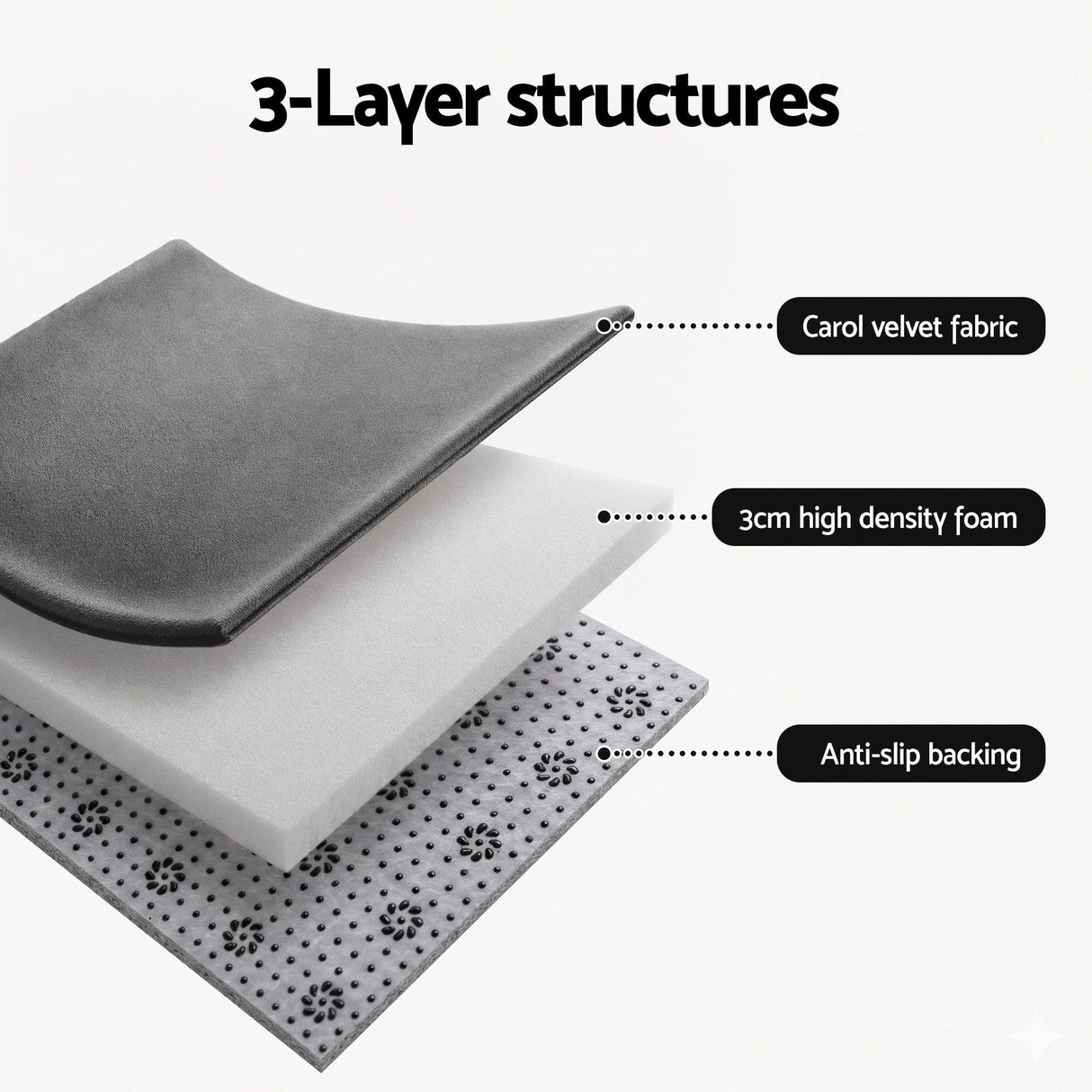 Grey foldable tatami floor mat 200 x 200cm view 6