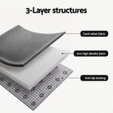 Grey foldable tatami floor mat 200 x 200cm view 6