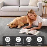 Grey foldable tatami floor mat 200 x 200cm view 8