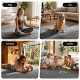Grey foldable tatami floor mat 200 x 200cm view 10