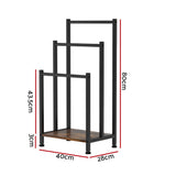 3-Tier Freestanding Towel Rack Rail — Bathroom Organiser and Laundry Drying Bar — Allure Home Collections