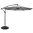Instahut Cantilever Outdoor Umbrella with Base — UPF 50 Plus, Grey, Charcoal or Black — Allure Home Collections