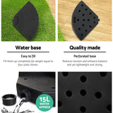 Instahut Cantilever Outdoor Umbrella with Base — UPF 50 Plus, Grey, Charcoal or Black — Allure Home Collections