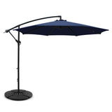 Instahut Cantilever Outdoor Umbrella with Base — UPF 50 Plus, Grey, Charcoal or Black — Allure Home Collections