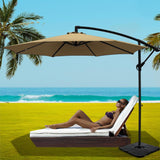 Instahut 3m Cantilever Outdoor Umbrella with Portable Base — UV50 Plus, Multiple Colours — Allure Home Collections