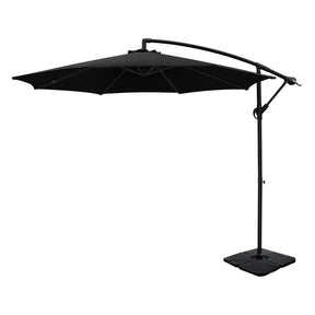 Begur 3m cantilever outdoor umbrella with portable base