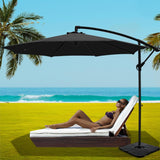 Instahut 3m Cantilever Outdoor Umbrella with Portable Base — UV50 Plus, Multiple Colours — Allure Home Collections