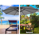 Instahut Cantilever Outdoor Umbrella — UPF 50 Plus, Black, Beige or Grey — Allure Home Collections