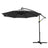 Instahut Cantilever LED Outdoor Umbrella — Solar Powered, UV50 Plus, Charcoal or Navy — Allure Home Collections