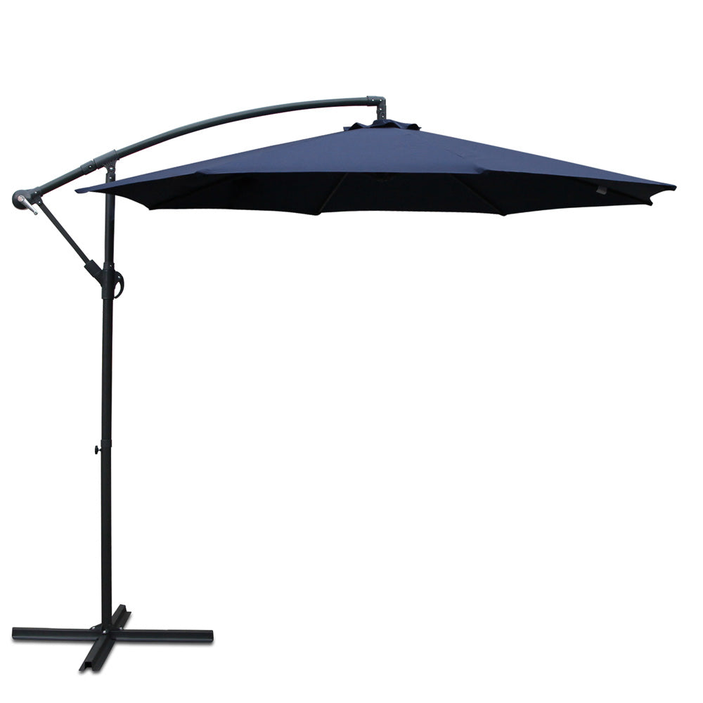 Instahut Cantilever Outdoor Umbrella — UPF 50 Plus, Black, Beige or Grey — Allure Home Collections