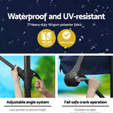 Instahut Cantilever Outdoor Umbrella — UPF 50 Plus, Black, Beige or Grey — Allure Home Collections