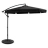 Instahut 3m Cantilever Umbrella with Portable Base — UPF 50 Plus, Beige, Black or Navy — Allure Home Collections