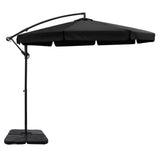 Instahut Cantilever Outdoor Umbrella with Modular Base — UPF50 Plus, Beige, Navy or Black — Allure Home Collections