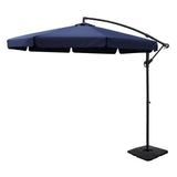 Instahut Cantilever Outdoor Umbrella with Modular Base — UPF50 Plus, Beige, Navy or Black — Allure Home Collections