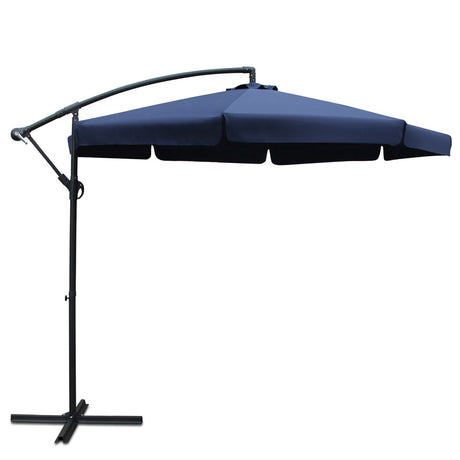 Instahut 3m Cantilever Outdoor Umbrella — UPF 50 Plus, Beige, Black or Navy — Allure Home Collections