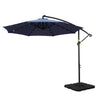 Instahut Cantilever LED Outdoor Umbrella with Base — UPF 50 Plus, Charcoal or Navy — Allure Home Collections