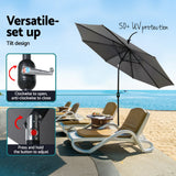 Instahut Centre Post Outdoor Umbrella with Tilt and Base — UPF50 Plus, Multiple Colours — Allure Home Collections