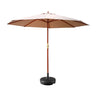 Instahut Centre Post Outdoor Umbrella with Base — UV50 Plus, Black, Beige or Charcoal — Allure Home Collections