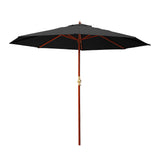 Instahut 3m Centre Post Outdoor Umbrella — UPF 50 Plus, Beige, Black or Charcoal — Allure Home Collections