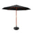Instahut Centre Post Outdoor Umbrella with Base — UV50 Plus, Black, Beige or Charcoal — Allure Home Collections