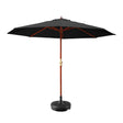 Instahut Centre Post Outdoor Umbrella with Base — UV50 Plus, Black, Beige or Charcoal — Allure Home Collections