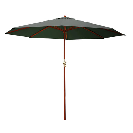 Instahut 3m Centre Post Outdoor Umbrella — UPF 50 Plus, Beige, Black or Charcoal — Allure Home Collections
