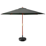 Instahut Centre Post Outdoor Umbrella with Base — UV50 Plus, Black, Beige or Charcoal — Allure Home Collections