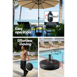 Instahut Centre Post Outdoor Umbrella with Base — UPF 50 Plus, Tilt, Multiple Colours — Allure Home Collections