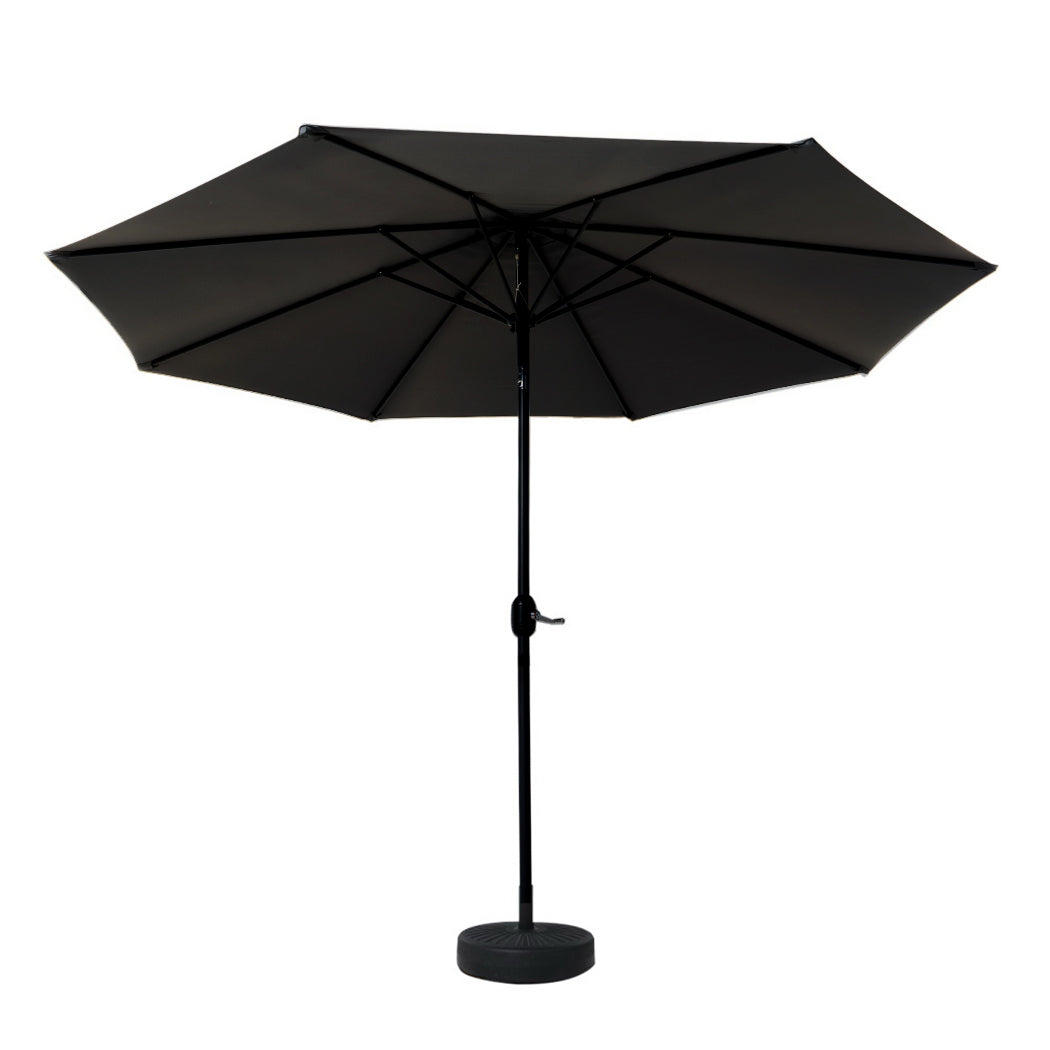 Instahut Centre Post Outdoor Umbrella with Base — UPF 50 Plus, Tilt, Multiple Colours — Allure Home Collections