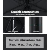 Instahut Centre Post Outdoor Umbrella with Base — UPF 50 Plus, Tilt, Multiple Colours — Allure Home Collections