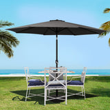 Instahut Centre Post Outdoor Umbrella with Base — UPF 50 Plus, Tilt, Multiple Colours — Allure Home Collections