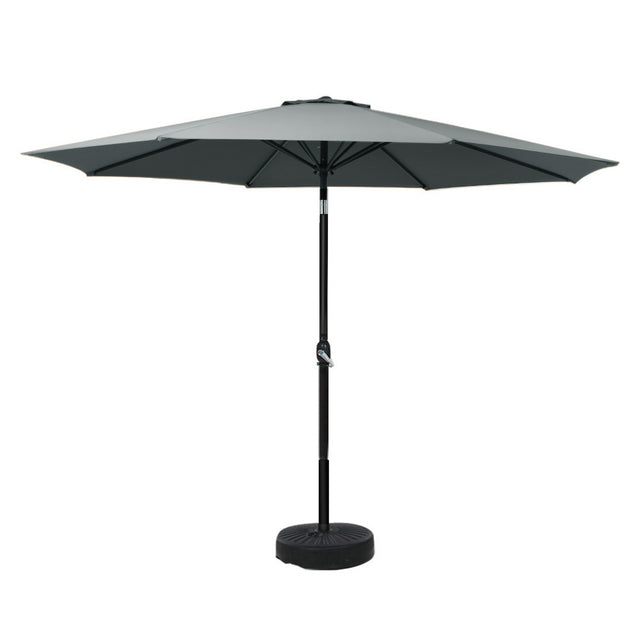 Instahut Centre Post Outdoor Umbrella with Base — UPF 50 Plus, Tilt, Multiple Colours — Allure Home Collections