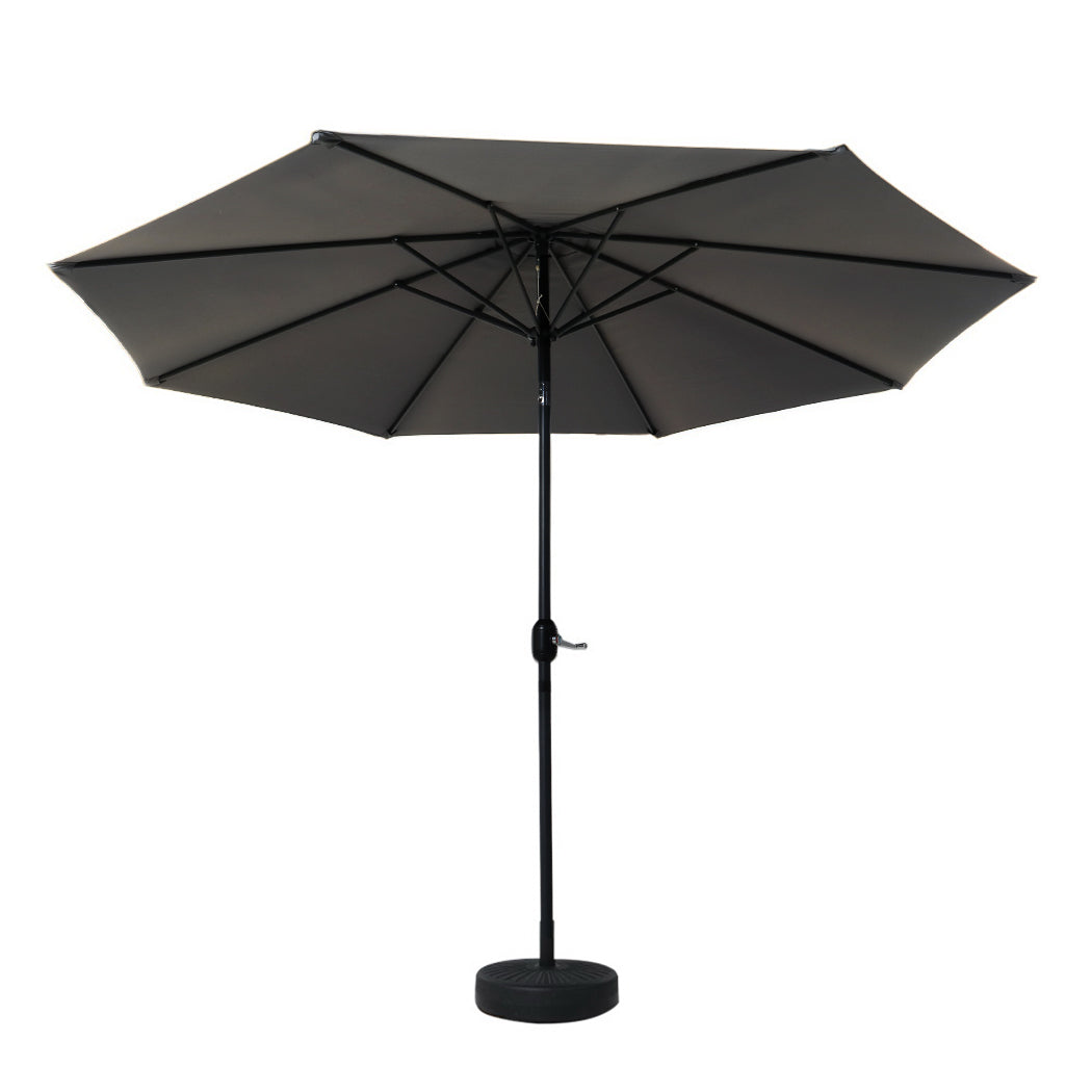 Instahut Centre Post Outdoor Umbrella with Base — UPF 50 Plus, Tilt, Multiple Colours — Allure Home Collections