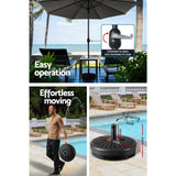 Instahut Centre Post Outdoor Umbrella with Base — UPF 50 Plus, Tilt, Multiple Colours — Allure Home Collections
