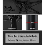 Instahut Large Double-Sided Centre Post Umbrella with Base — UV50 Plus, Dodecagon Canopy — Allure Home Collections