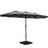Instahut Large Double-Sided Centre Post Umbrella with Base — UV50 Plus, Dodecagon Canopy — Allure Home Collections