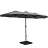 Instahut Large Double-Sided Centre Post Umbrella with Base — UV50 Plus, Dodecagon Canopy — Allure Home Collections
