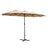 Instahut Centre Post Outdoor Umbrella with Tilt — UV50 Plus Dodecagon, Beige or Black — Allure Home Collections