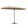 Instahut Centre Post Outdoor Umbrella with Tilt — UV50 Plus Dodecagon, Beige or Black — Allure Home Collections