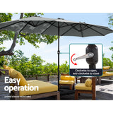 Rothsay Outdoor Umbrella, Black
