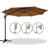 Instahut 3m Cantilever Umbrella with 360 Degree Tilt — UPF 50 Plus, Beige, Black or Grey — Allure Home Collections