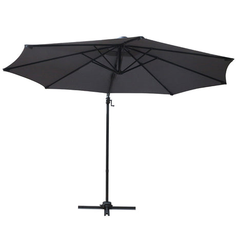 Bundall 3m Cantilever Outdoor Umbrella, Charcoal