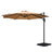 Instahut Cantilever Umbrella with Base and 360 Degree Tilt — UPF 50 Plus, Multiple Colours — Allure Home Collections