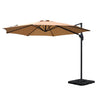 Instahut Cantilever Umbrella with Base and 360 Degree Tilt — UPF 50 Plus, Multiple Colours — Allure Home Collections